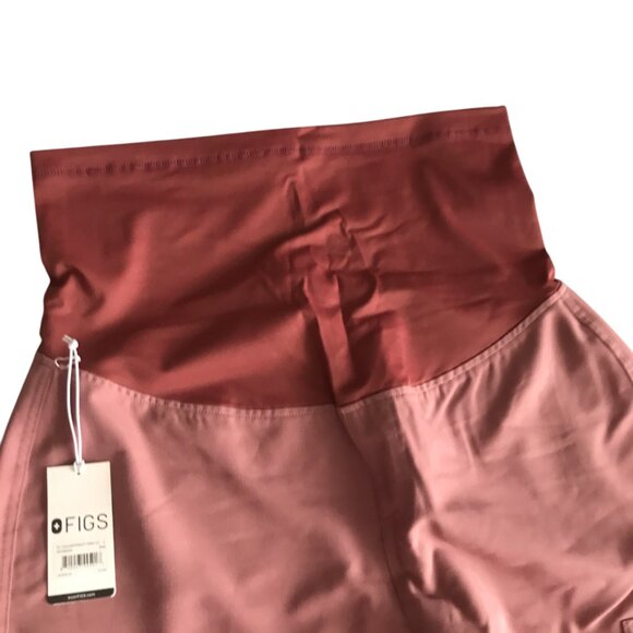 FIGS Yola Maternity Scrub Pants 2.0 Large L Mineral Mauve Pink - Picture 3 of 7